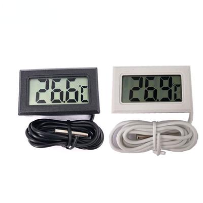 Mini LCD-skärm Bil Fisktank Akvarium Kylskåp Inbyggd elektronisk digital termometer inomhus och utomhus termometer