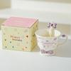 Bow Spoon Goblet Cute Girl Mug Set Drink Water Cup Small Gift Cup High Value Ceramic Cup