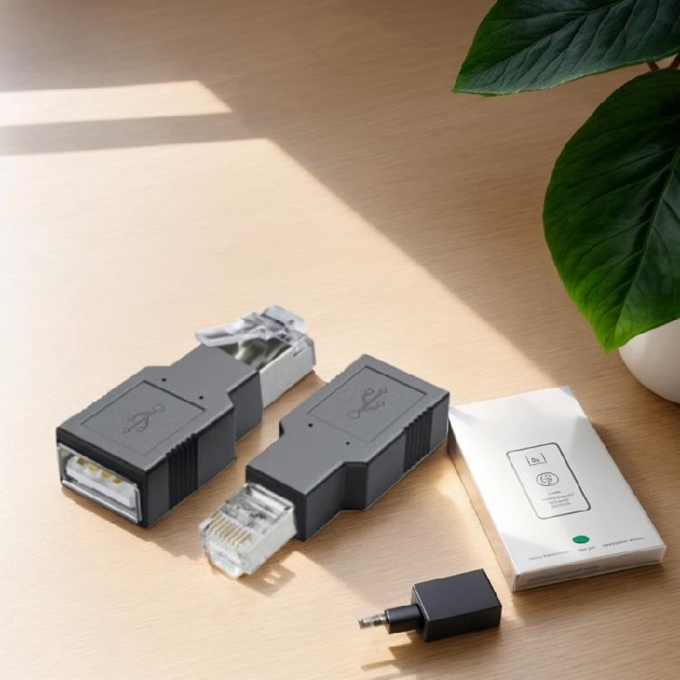 USB To RJ45 Conversion Adapter USB2.0 Female To Ethernet Male Converter for Camera Routers Endurances Connection 100Mbps