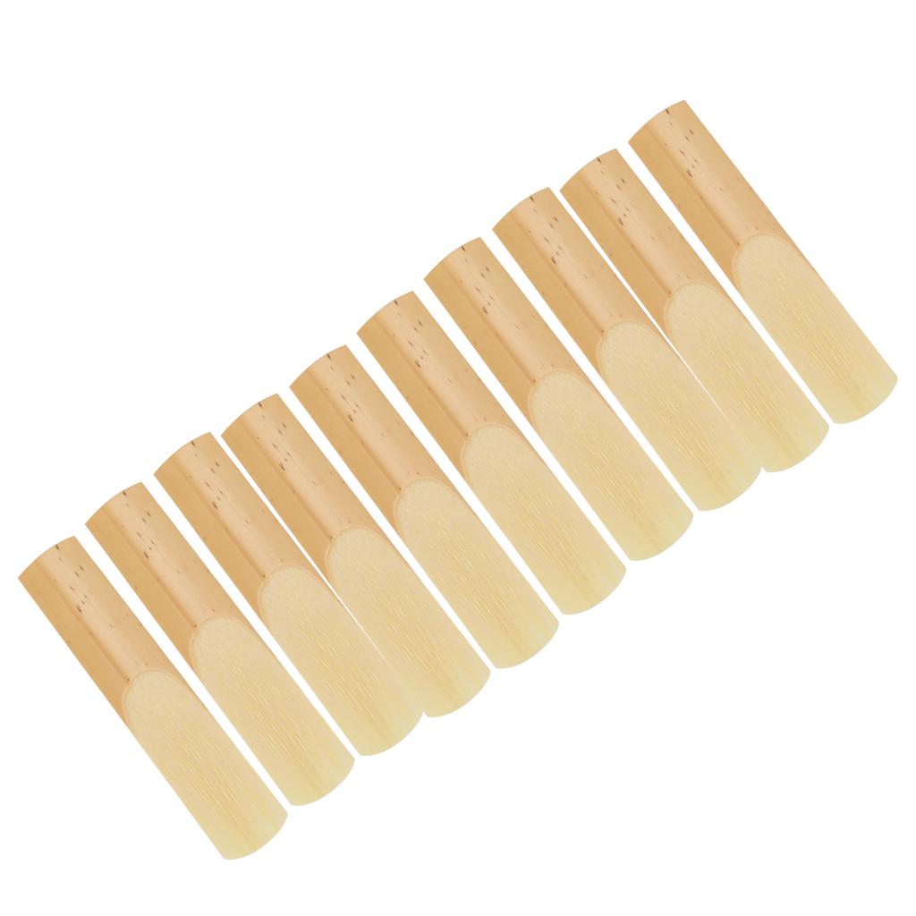 10Pcs Tenor Saxophone Reeds Musical Instrument Accessories for Beginners Wood Color