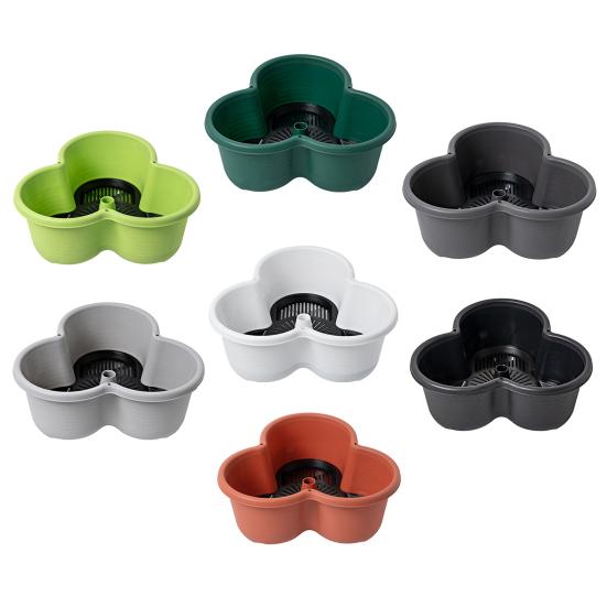 Stackable Flower Pot Vertical Garden Planter with Water Drainage Multi-tier Planter Tray with Wheels for Growing Vegetables And Succulents