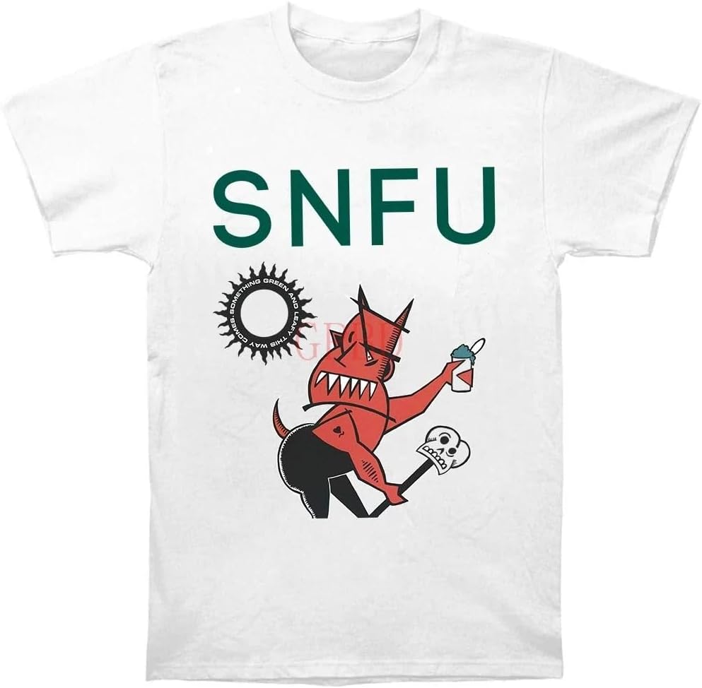 Vintage 90s t shirt SNFU Leafy This Way Comes Concert Tour 1993 Reprint XS белый