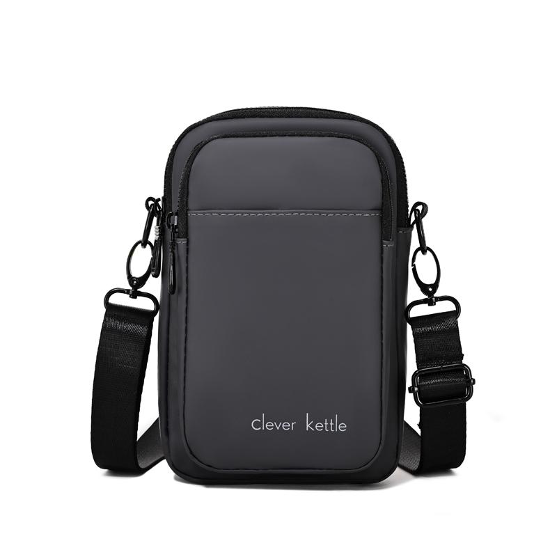 

Men s Shoulder Bag Multi-Compartment Mobile Phone Bag сірий колір