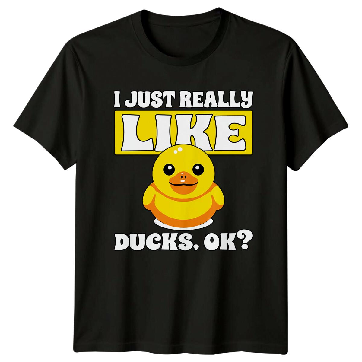 Забавная футболка с уткой Мне просто очень нравятся утки Ок Милый животный каламбур S