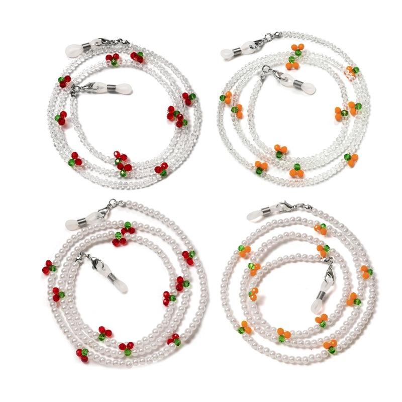 Fashion Crystal Glasses Chains for Women Black Beads Eyeglass Necklace Metal Sunglasses Lanyard Stylish Accessory