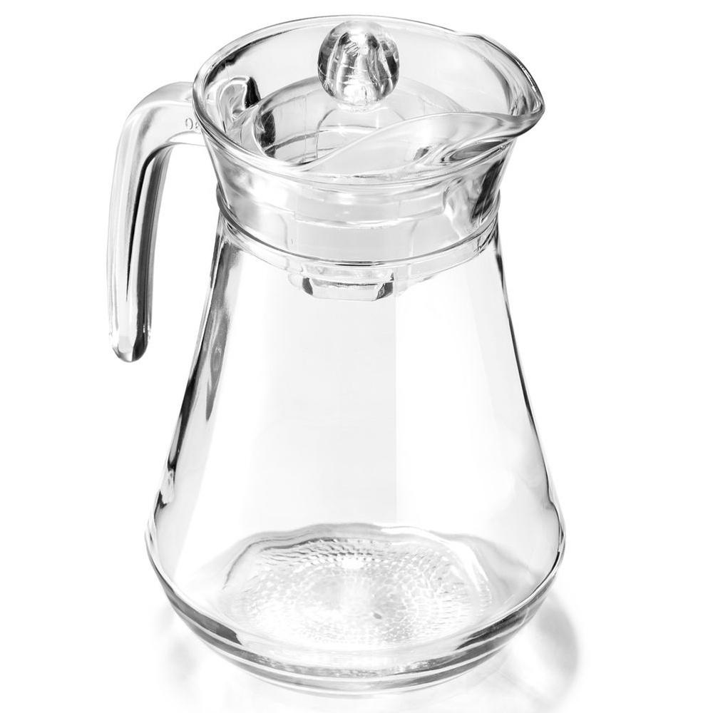 Glass Jug For Drinks With Handle And Lid, Set Of 2, 2X1.4 L