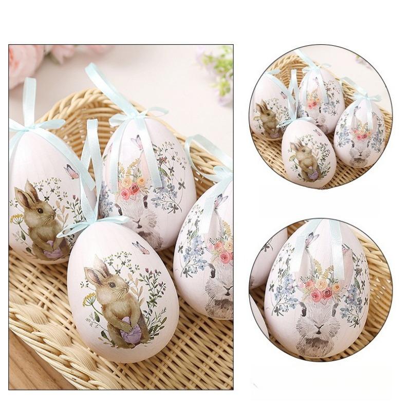 1 Stück Osterei Schaumstoffpapier Hase Ei Osterdekoration Anordnung Schmuck