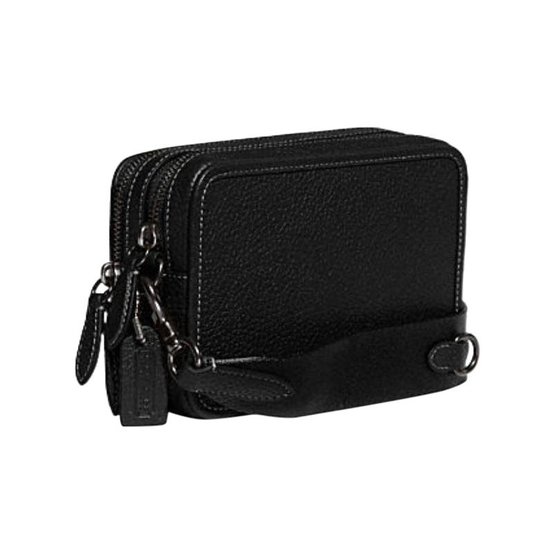 Coach Crossbody Bag Charter 19 Solid Color Detachable Shoulder Strap with Zipper Closure, Cow Leather, Mother-in-law Bag, Shoulder Bag, Small Size