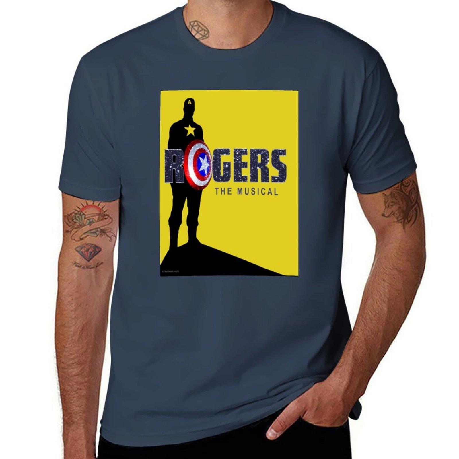 Rogers The Musical Black Full Logo TShirt Big and Tall Crew Neck Tee S
