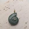 1pc Natural Stone Snail Shape Pendant Charm Amethyst Tiger Eye Carved Crystal Shell Jewelry Gift