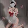 Man Want Bow Pure Want Maid Naked Back Apron Set Free Uniform Sex Underwear Small Breast Pajamas Women 9289