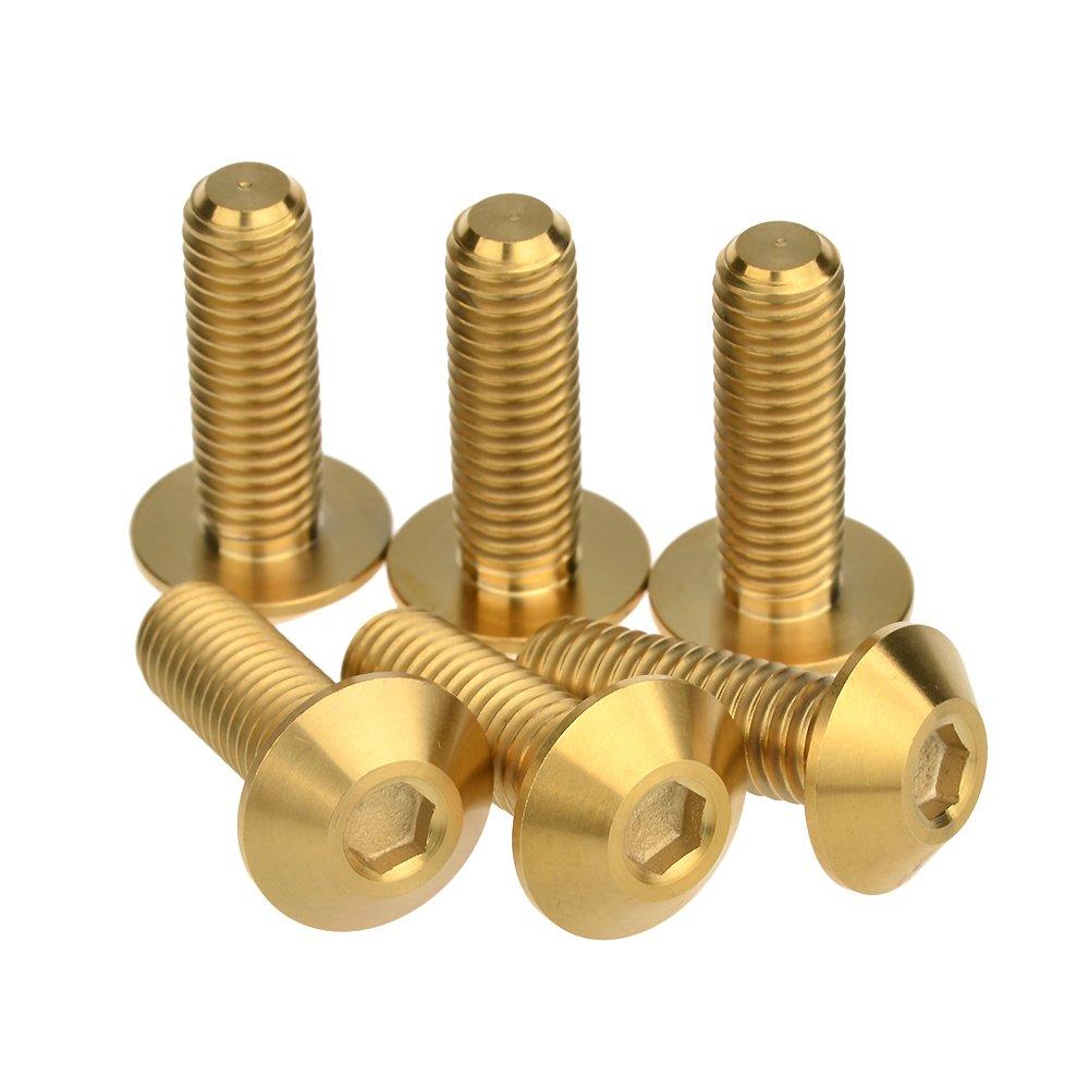 Dingtai rotor bolt M8x25mm titanium button head P1.25mm 6 pieces