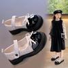 Girls Princess Bowknot Small Fragrance Shallow Mouth Leather Performance Single Shoes