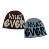 Popular Letter Jacquard Knitted Hat For Men And Women, Warm Personality Contrasting Colors, Hip-Hop Cold Hat, Pullover Hat