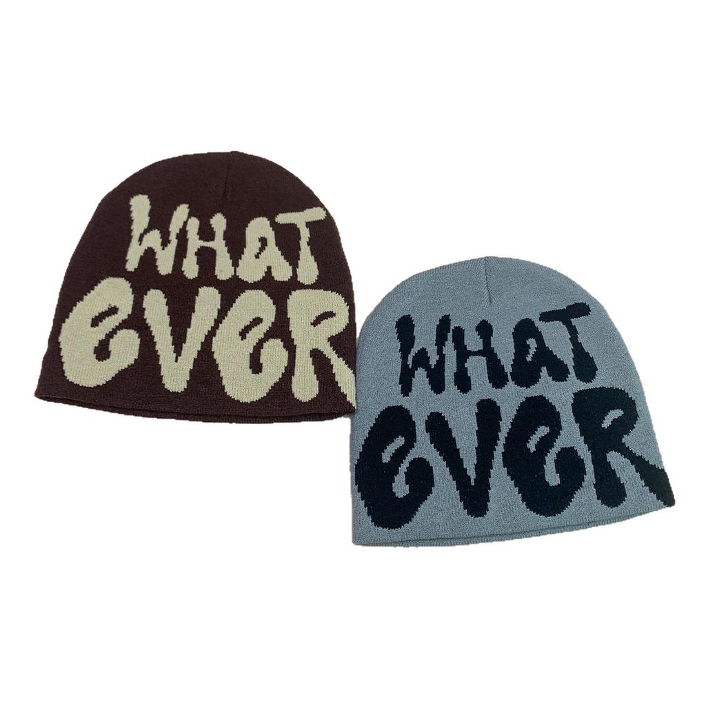 Popular Letter Jacquard Knitted Hat For Men And Women, Warm Personality Contrasting Colors, Hip-Hop Cold Hat, Pullover Hat