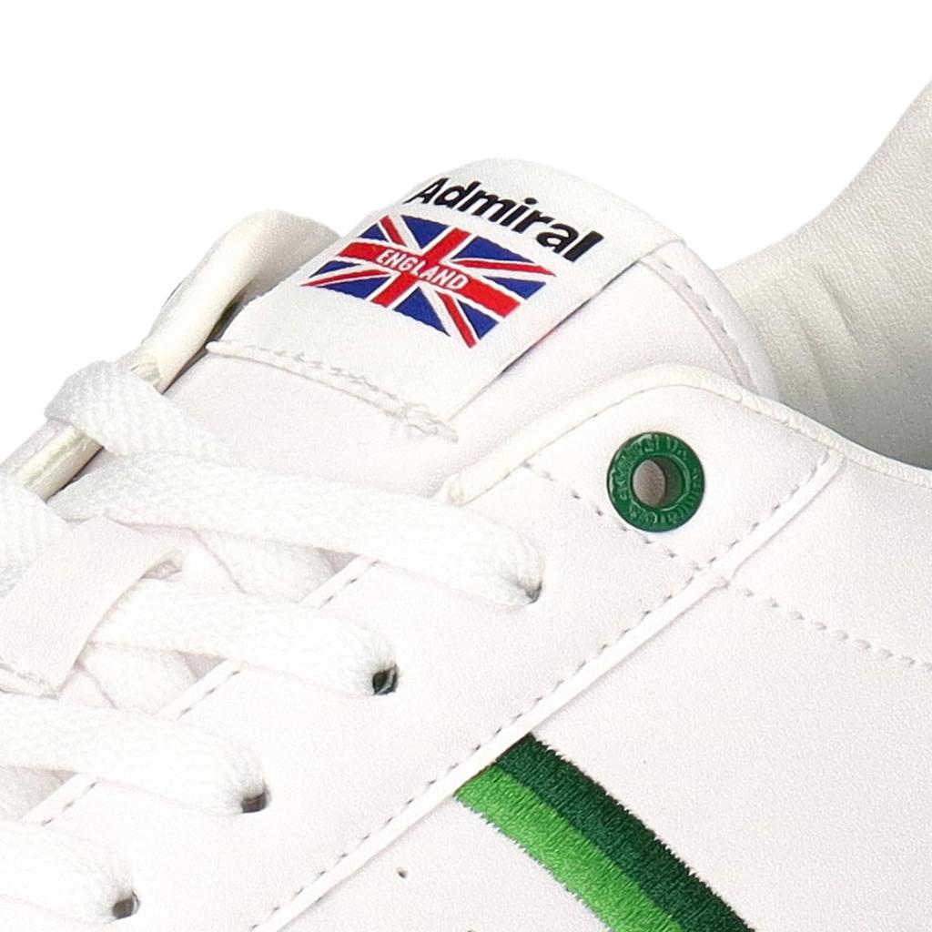 Admiral MERTON AD826 Men's Sneakers, White/Green, Size 26.5cm