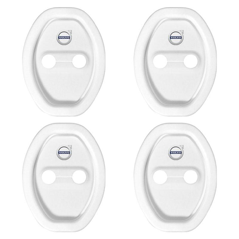 

For Volvo XC90 XC60 XC40 V40 V50 V60 S40 S50 S60 S70 S80 S90 240 C70 FN Vnl Truck 4pcs Silicone Car Door Lock Buckle Protector Cover Accessories White