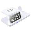 Wireless Charging Station 3 in 1 15W Fast Desk  r Stand Multifunctional with Clock for Mobile Phone Watch Wireless Earphones