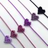 Handarbeit Handgestrickt Pfirsich Herzförmig Glücksbringend Rotes Seil Armband Verstellbar Damen Beste Freundin Anhänger Einfach Herren Paar Liebende Geschenk