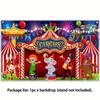Red Carnival Circus Polyester Photography Background Colorful Fireworks Sky Ferris Wheel Party Photography Background Tapestry