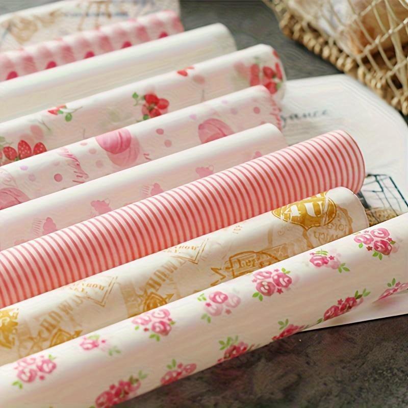 Polystyrene Food Wrappers Printed Absorbent Baking Paper Dessert And Snack Tray Liners