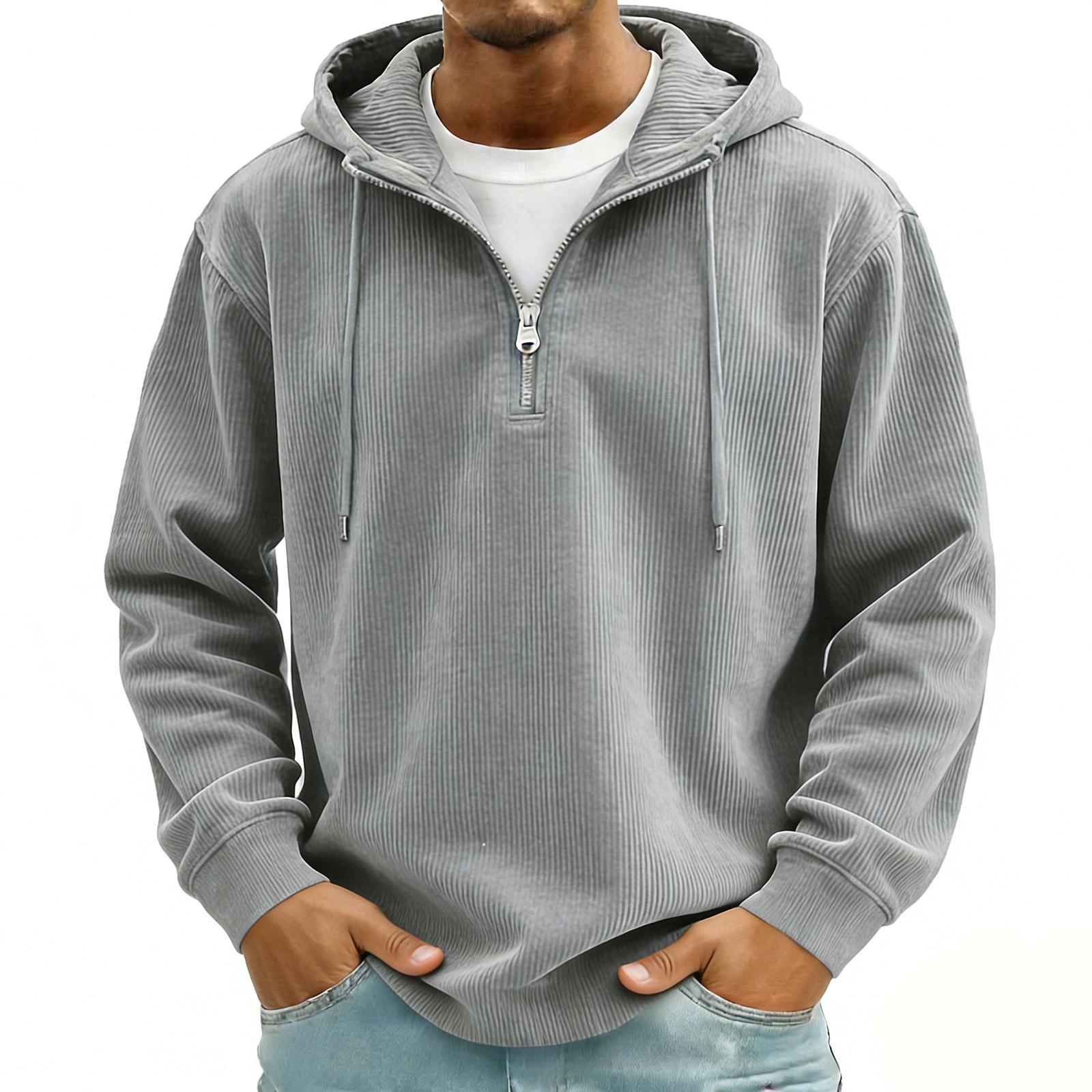Men s Sports Leisure Long Sleeves Hooded Hood Hoodie S