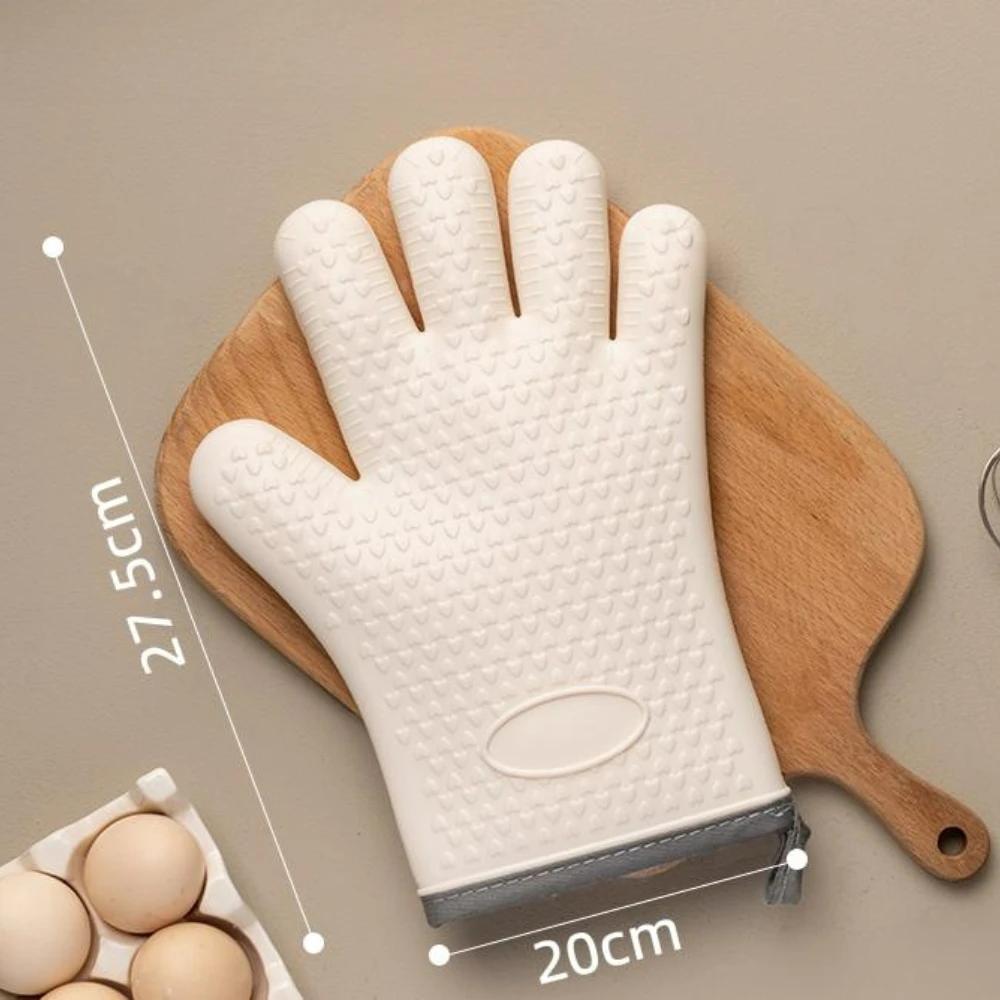 1 stücke BBQ Handschuhe Verdickt Silikon Handschuhe Hitzebeständig Mikrowelle Backen Handschuh Anti-slip Wärmedämmung Mitt