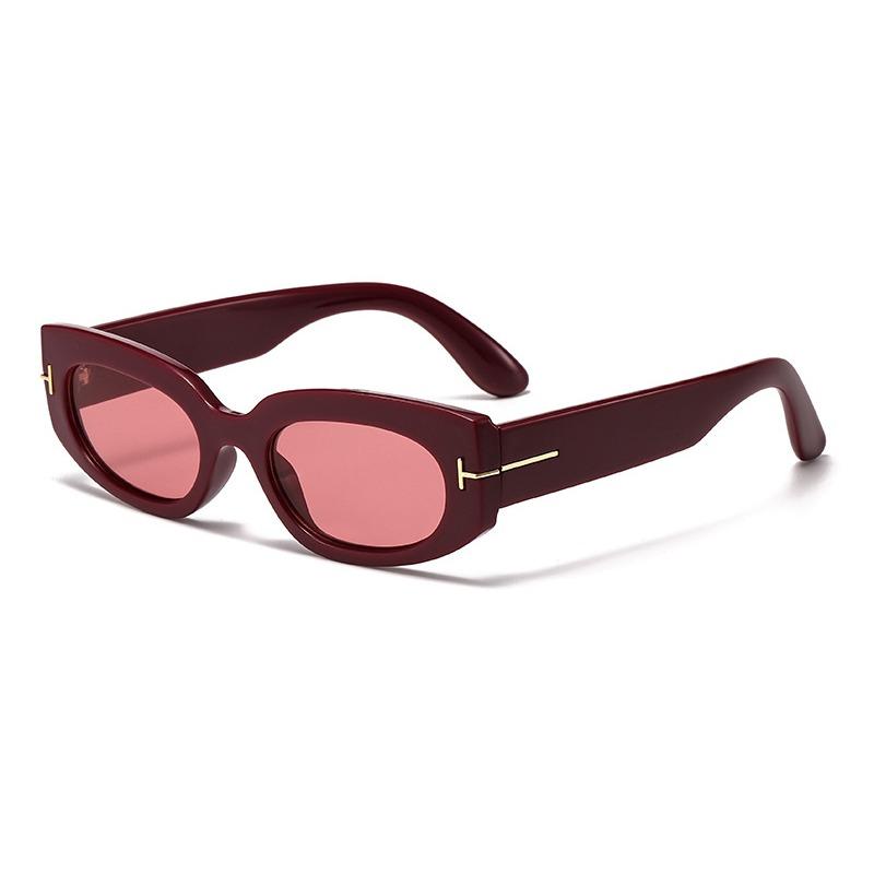 New Vintage Oval Sunglasses Woman Luxury Brand Small Rectangle Sun Glasses Female Small Ellipse Eyewear Uv400