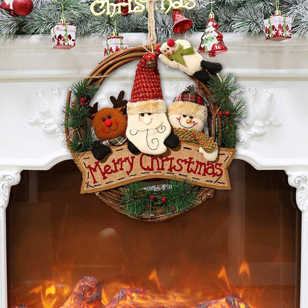 Exquisite Workmanship Christmas Hanging Wreath Pendant For Holiday Decorations Christmas Decorations