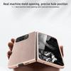 For Google Pixel Fold 2 Case Litchi Texture Leather+PC Phone Cover with Tempered Glass Film