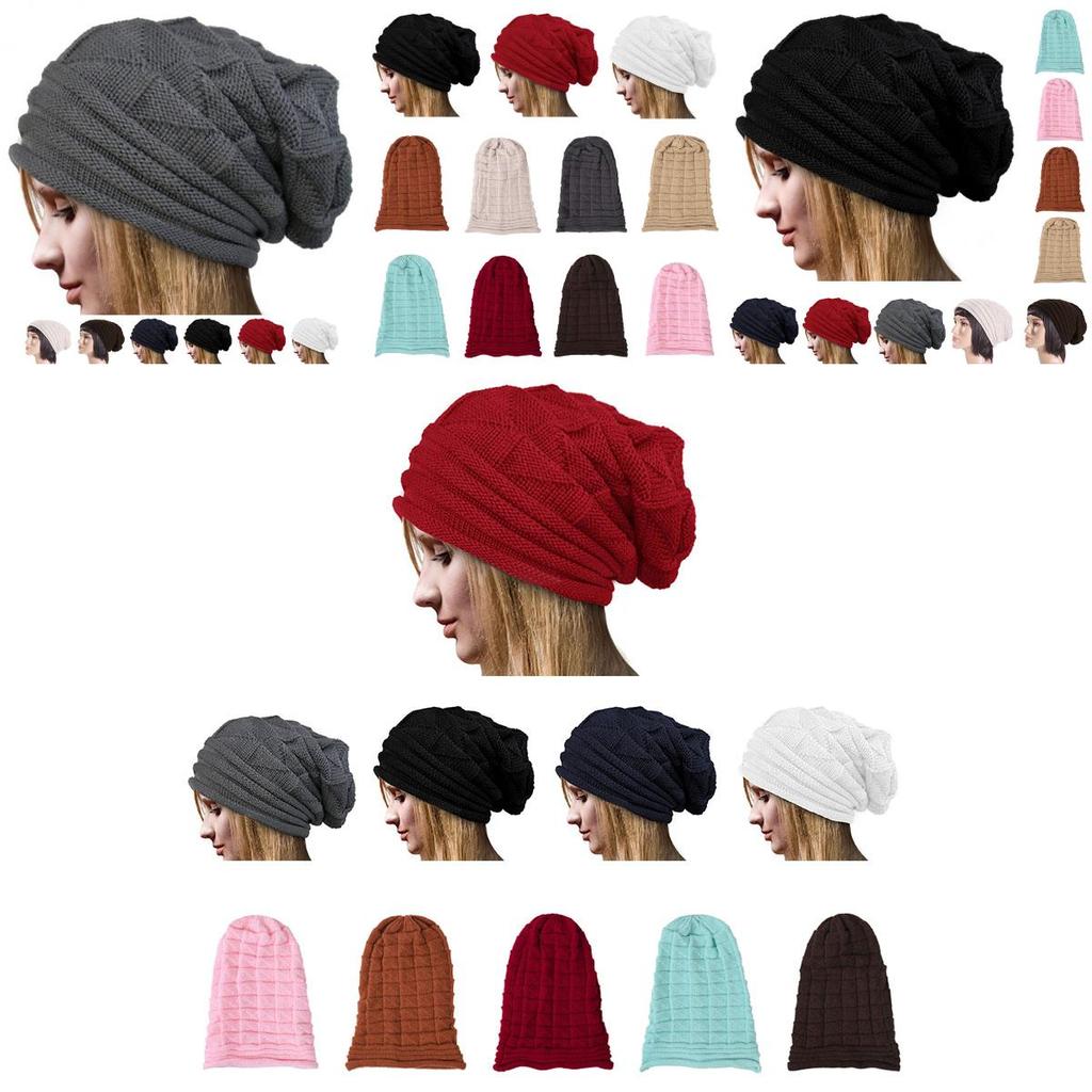 Stylish Oversized Slouch Beanie Cap For Women And Men In Warm Knitted Fabric