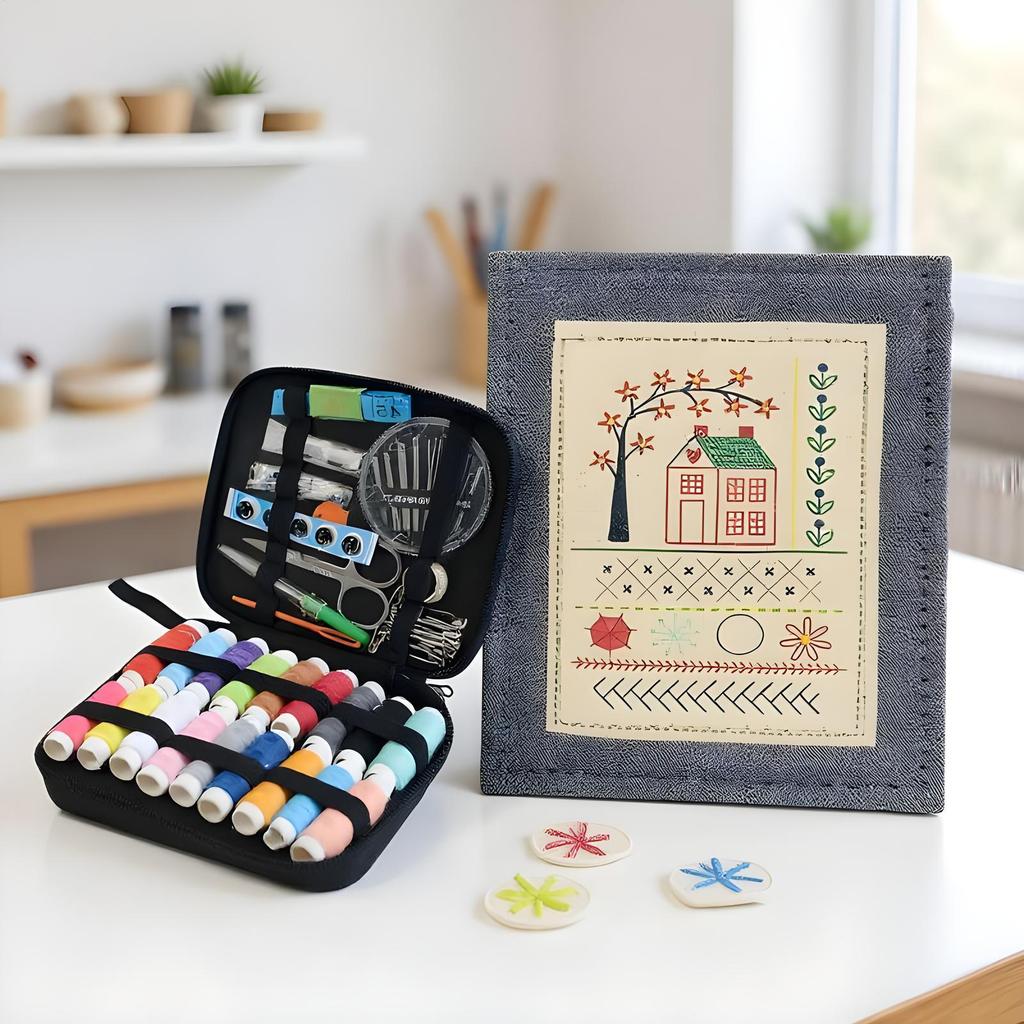 DIY Embroidery Stitches Book Hand Sewing Guide For Beginners Cross Stitches Patterns Needlework Guide With Sampler Templates