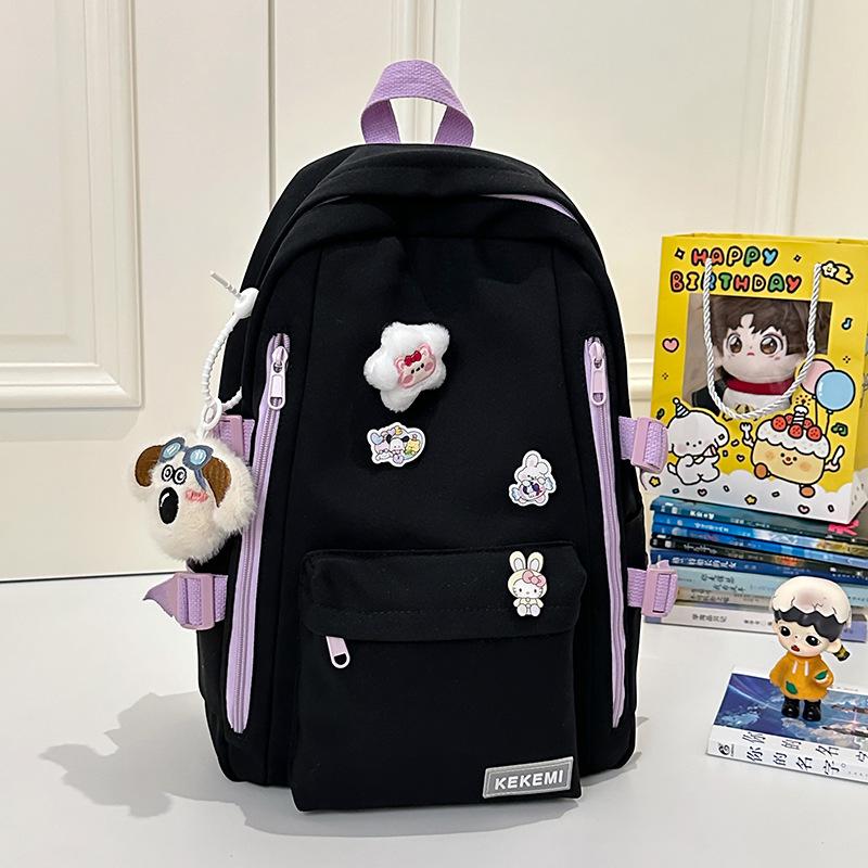 Japanese Backpack Women's New Fashionable Large-capacity Computer Backpack Simple and Versatile Junior High School Student Schoolbag