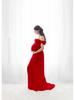 Robe Longue d'Photographie de Maternité à Ouverture Devant