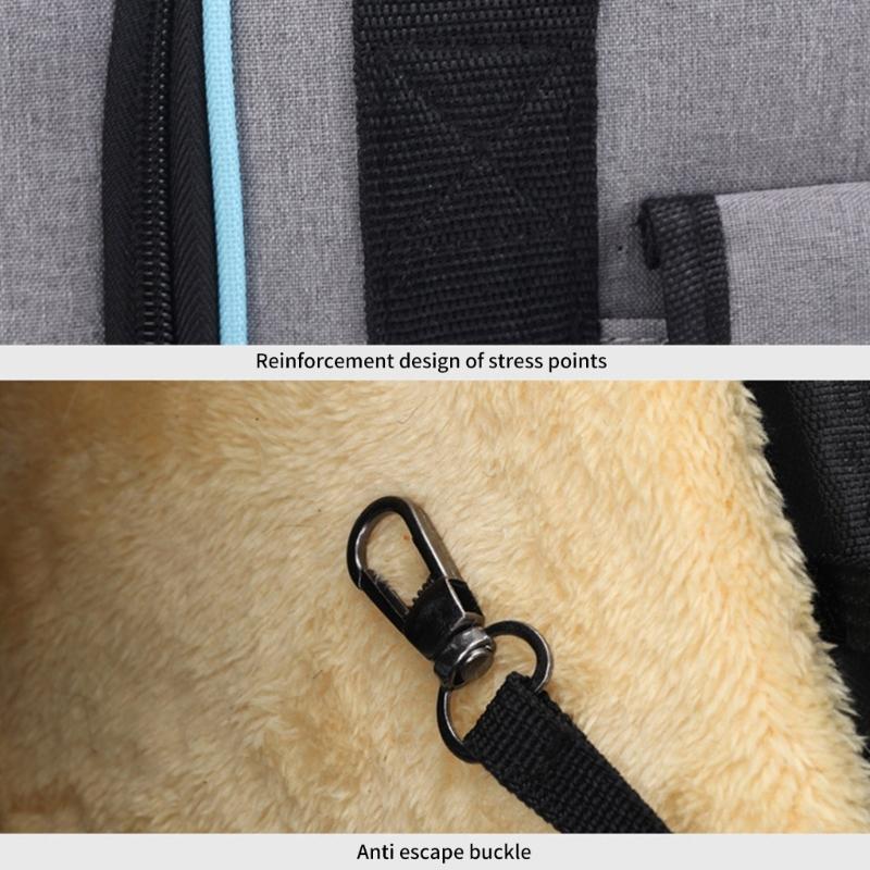 Expandable Cats Carriers Bag with Breathable Mesh Adjust Shoulder Strap Travel Case for Pet Dog Ventilation Suitcases