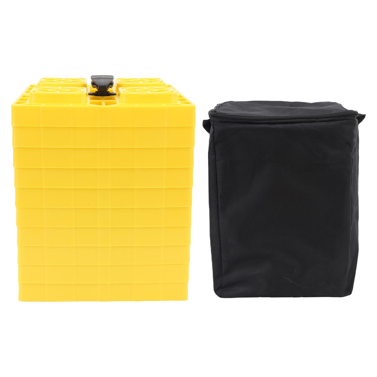 

RV Leveling Blocks Sunproof Anti Aging Interlocking Leveling Blocks Strong Support Yellow with Carrying Bag for Camping Vehicle бежевый
