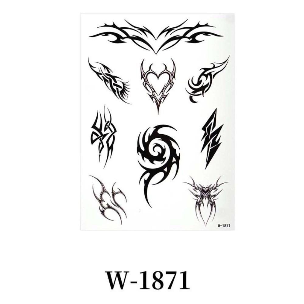 Totem Butterfly Body Art Sticker Y2k Spicy Girl Temporary Tattoo Instant Decals Abdominal Waist
