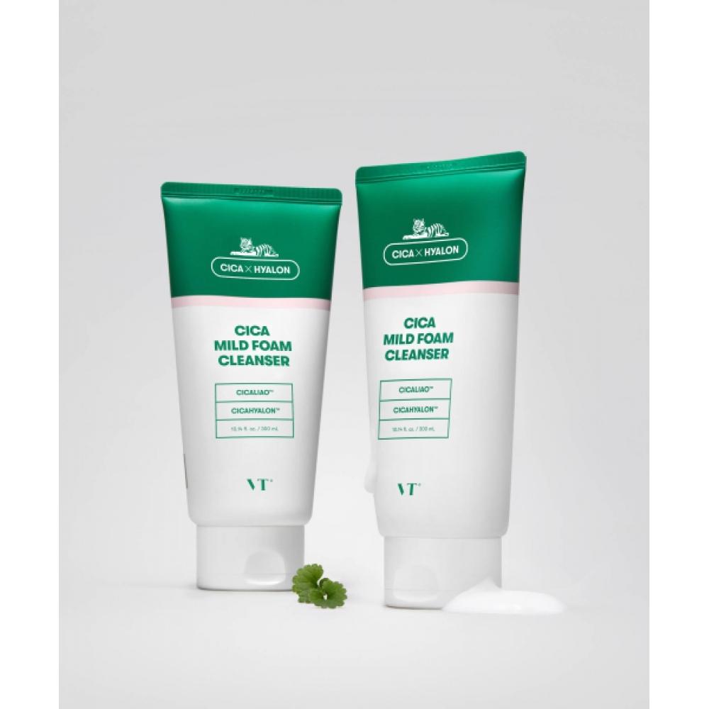 

Vt Cosmetics Vt Cica Мягкая пенка для умывания 300 мл Большая емкость 2 шт. 2EA