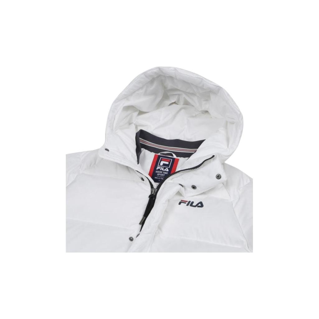 FILA Long Warm Hooded Down Jacket Unisex outerwear White FS2DJC4002X-OWH