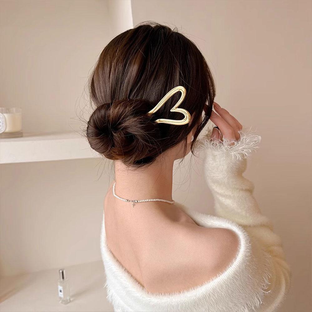 Einfache U-förmige Metallhaarnadeln Französischer Stil Haarstäbe Mode Damen Haarschmuck Accessoires