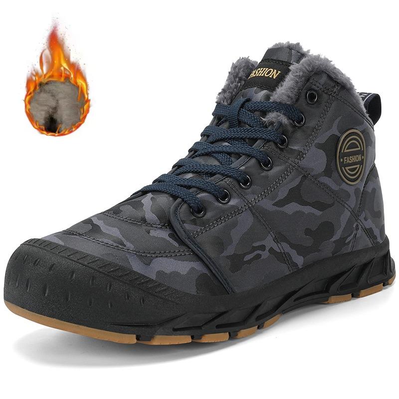 

Чоловічі водонепроникні ботильйони Зимові теплі плюшеві зимові черевики Чоловічі кросівки на відкритому повітрі Робочі черевики Чоловічі гумові зимові чоловічі черевики великого розміру 46