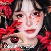 Eyeshare 1 Pair RAVEN Cosplay Contact Lenses Bloom Black/White Halloween Makeup Eye Contacts 14.5mm Big Lens