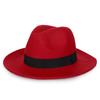 Zylinderhut aus Wolle mit großer Krempe und breiter Kante, Jazzhut, Cowboyhut, britischer Gentleman-Hut, Herbst und Winter, bequemer, modischer, warmer Filzhut