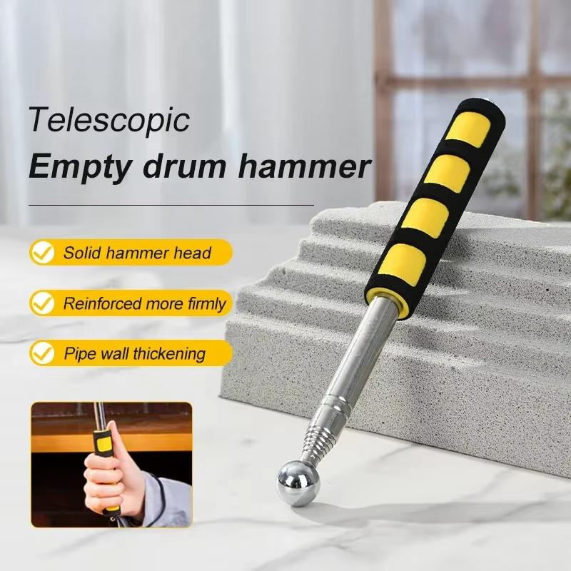 115/160CM Multifunction Telescopic Self Defense Hammers Empty Drum Hammer Room Test Rod Inspection Room Tools Metel Test