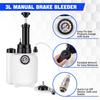 4 Port Manual Brake Fluid Changer with Waste Oil Pot Adapter Wrench 3L Automotive Brake Oil Replacement Tool Pressure Pumping