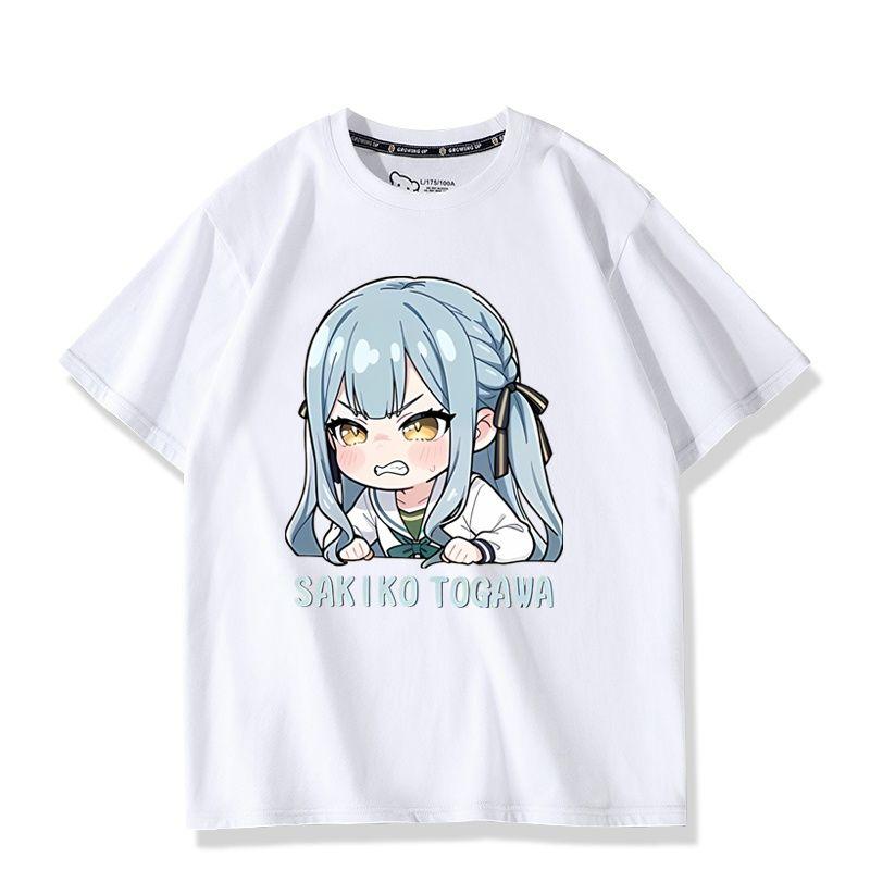 Anime BanG Dream Sakiko Togawa Print Tshirt Kawaii Summer Tee Short Sleeve Tops for Unisex Women Summer Clothes Womens Tshirts
