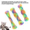3Pcs Cat Interactive Toy Stick Freely Folding Spring Shape Multi-Color Cat Bouncing Toy Good Elasticity Pet Playing Toy