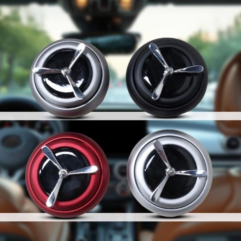 Solar Operated Rotating Vehicle Air Freshener With Natural Fragrances Metal Decors For Automotive Home Use