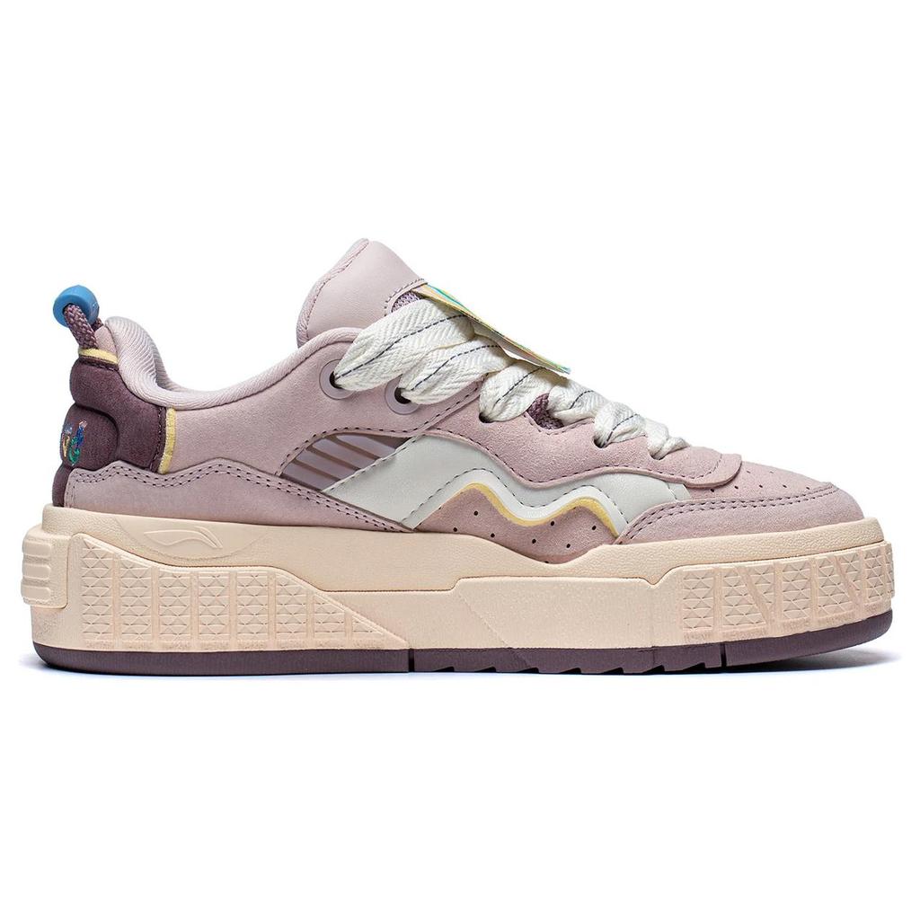 New LiNing 001 UNBLOCK Unblock Wear Resistant Slip Resistant Rebound Low Top Sports Casual Shoes Women's Purple AGCT096-3