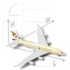 1/300 Scale 20cm Die-cast Metal Toy Plane Model Kit Etihad A380 Sky Jumbo Model Plane with Stand for Collections and Displays